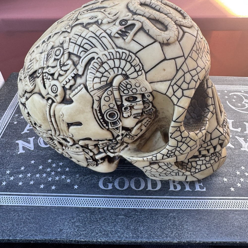 Design Clinic Summit Collection Skull Figurine w/ 2-Headed Sea Serpent - 5.50"T - Picture 3 of 4